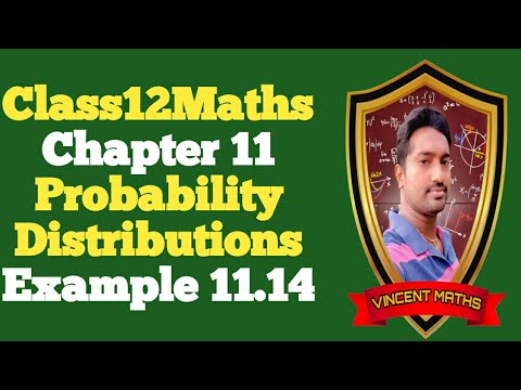 12th Maths | Example 11.14 | Chapter 11 | Probability Distribution | Vincent Maths |