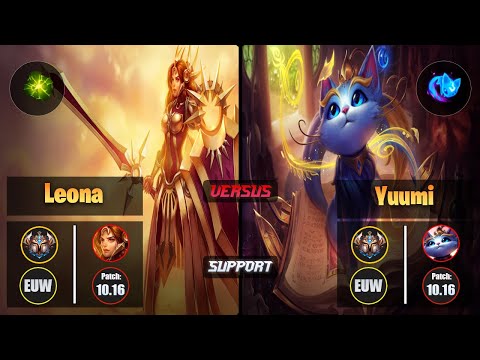 Challenger LEONA [Aftershock] (Support) VS  YUUMI - Challenger EUW Patch 10.16