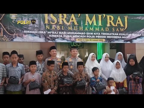 POLRES PAMEKASAN PERINGATI ISRA MIKRAJ DAN BERIKAN SANTUNAN
