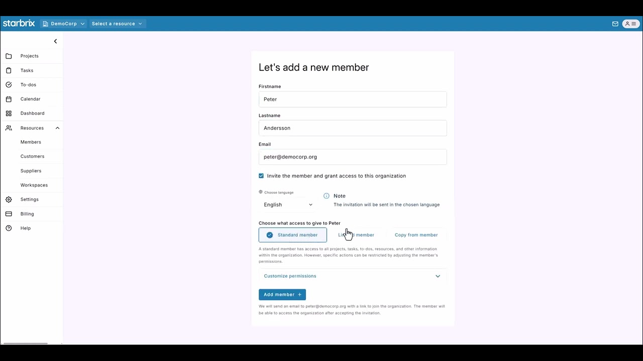 How to Manage Member and Project Permissions