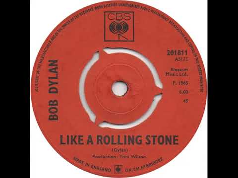 UK New Entry 1965 (206) Bob Dylan - Like A Rolling Stone