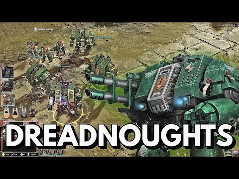 Dark Angels DREADNOUGHTS vs Orks! Massive 3V3 Battle - Warhammer 40K Dawn of War 3