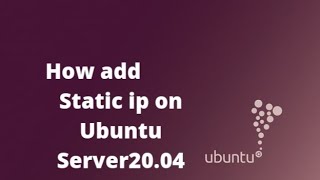 Static Ip Ubuntu Server 20.04 Command