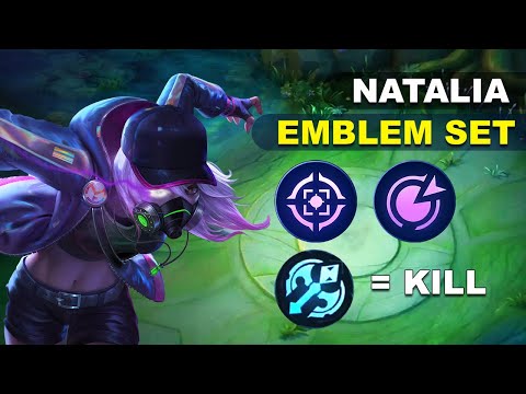 NATALIA BEST EMBLEM SET AND BUILD 2023 (insane damage) - MLBB