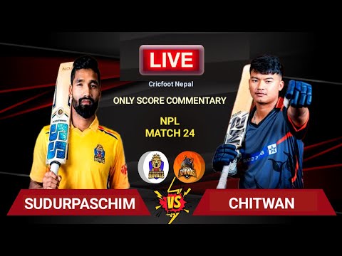 Sudurpaschim Royals vs Chitwan Rhinos Live Score & Commentary | NPL 2025 Match 24 | Cricfoot Nepal