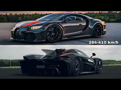 Koenigsegg Jesko Absolut Vs Bugatti Chiron Super Sport 300+ 280-410 km/h Acceleration Comparison 