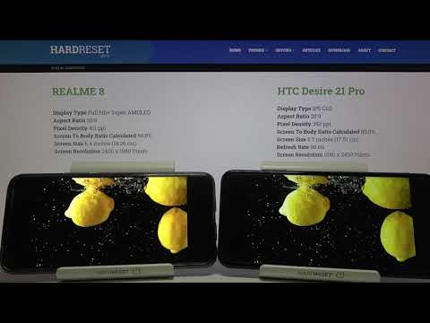 REALME 8 vs HTC Desire 21 Pro Display Comparison | Screen Comparison Test