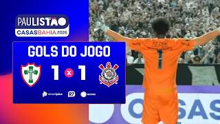 Portuguesa 1 (7) x (8) 1 Corinthians: gols do jogo e pênaltis com Cléber Machado