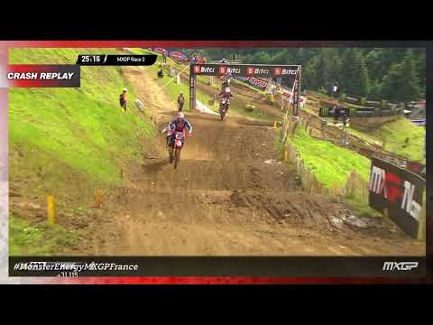 Paturel crash | MXGP Race 2 | Monster Energy MXGP of France 2022 #MXGP #Motocross