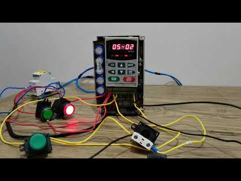 VFD B Series (Multi Step Speed/Run Stop 3 Wire Method,With Indicator Light) Wiring and Programing