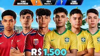 😱 NOBRU SURTOU! ELE MONTOU DREAM TEAM COM PHZIN E THURZIN E ACONTECEU ISSO! 4V4 APOSTADO R$1500,00!