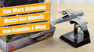 Hot Wheels Starships Select New Republic E-Wing Fighter - Star Wars Unboxing