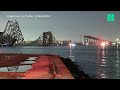 Les images impressionnantes de leffondrement dun pont percut par un navire thumbnail 2