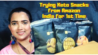 Trying Keto Snacks from Amazon India for 1st Time || Taste Test || Review