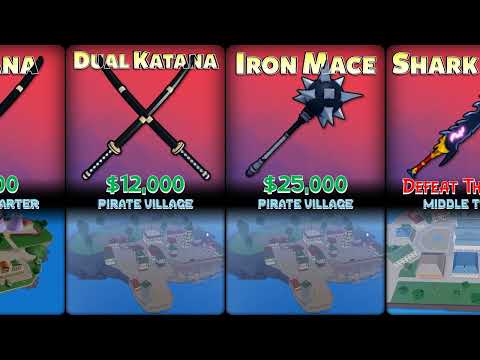 Blox Fruits All Swords Location In 1 Sea