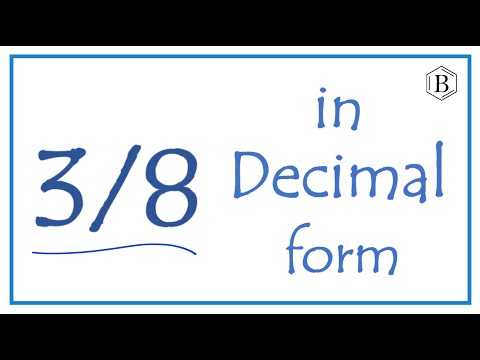 3/8 as a Decimal