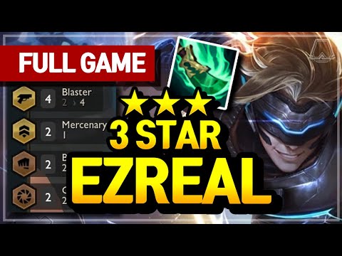 3 Star Ezreal Carry! (4 Blaster Comp) - Teamfight Tactics Full Game | TFT Galaxies