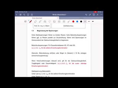 Massivbau 3, Vorlesung 7, Begrenzung der Spannungen