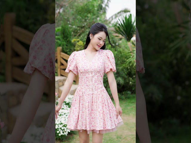 EHK10X023 - Đầm thô hoa