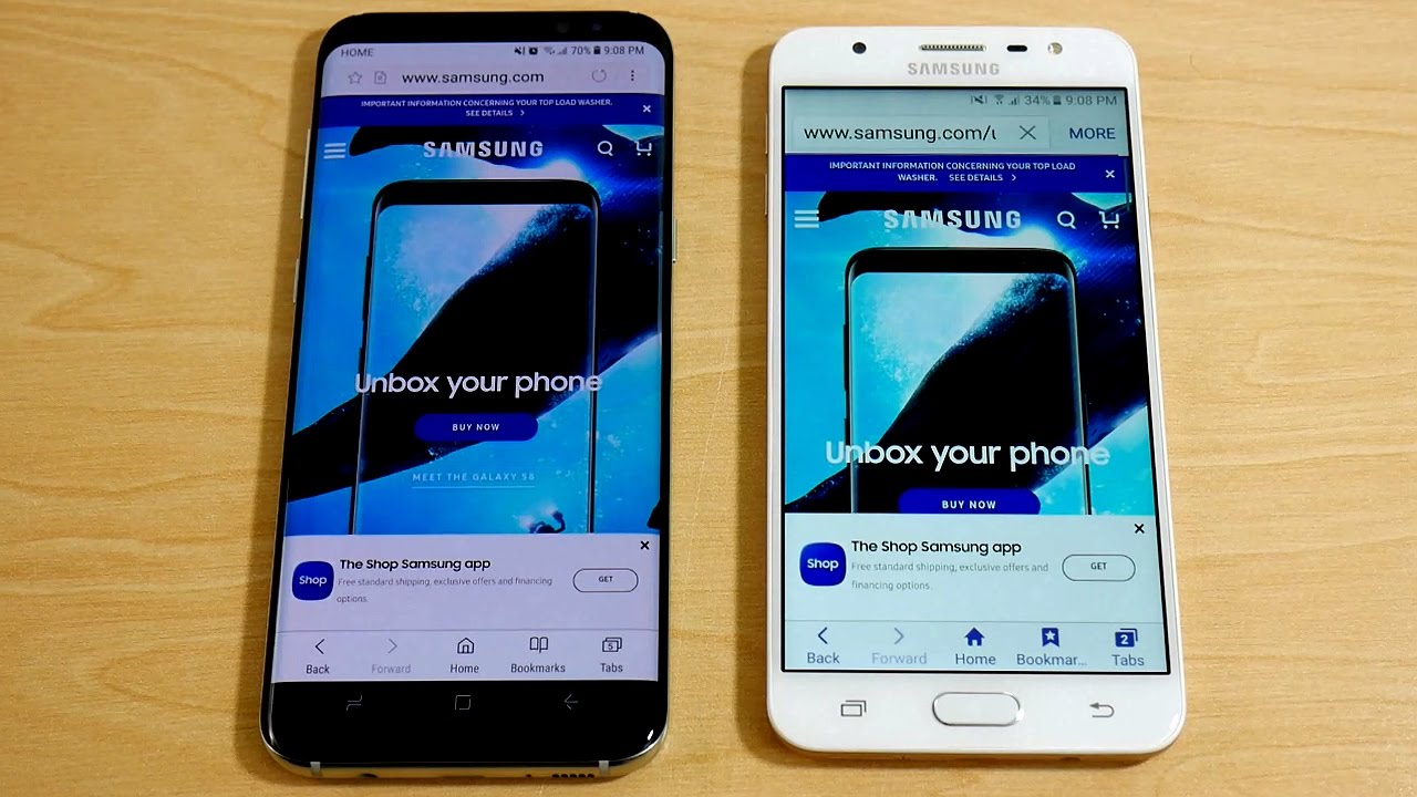 Samsung Galaxy S8 Plus vs J7 Prime! - Speed Test