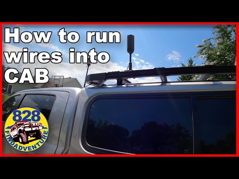How to run wires into the cab of a Toyota Tundra to install a Weboost antenna, no drilling.