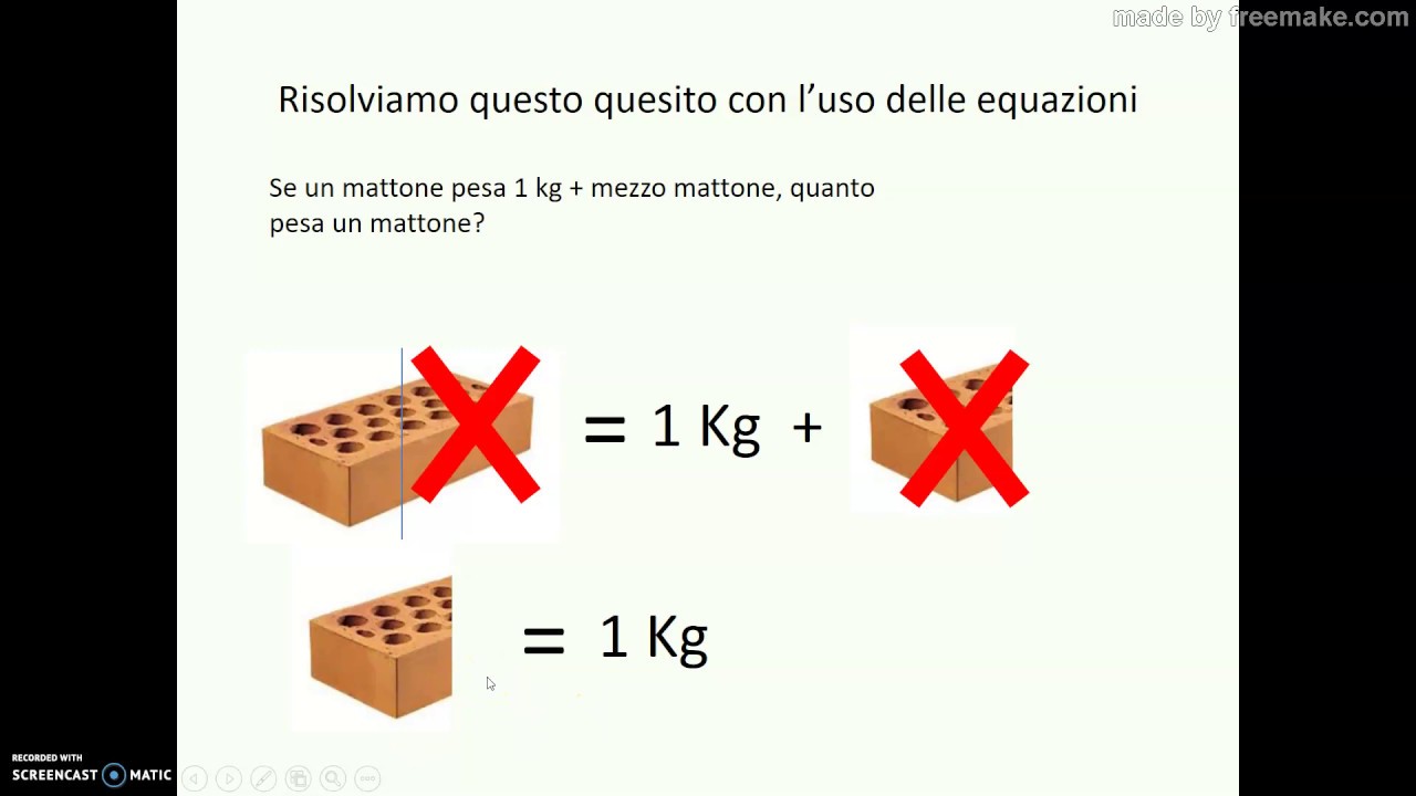 problemi con equazioni