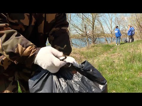 Гомельчане приняли участие в акции "Чистый водоем" видео