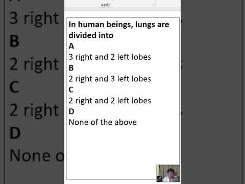 In human beings, lungs are divided intoA3 right and 2 left lobesB2 right and 3 left lobes