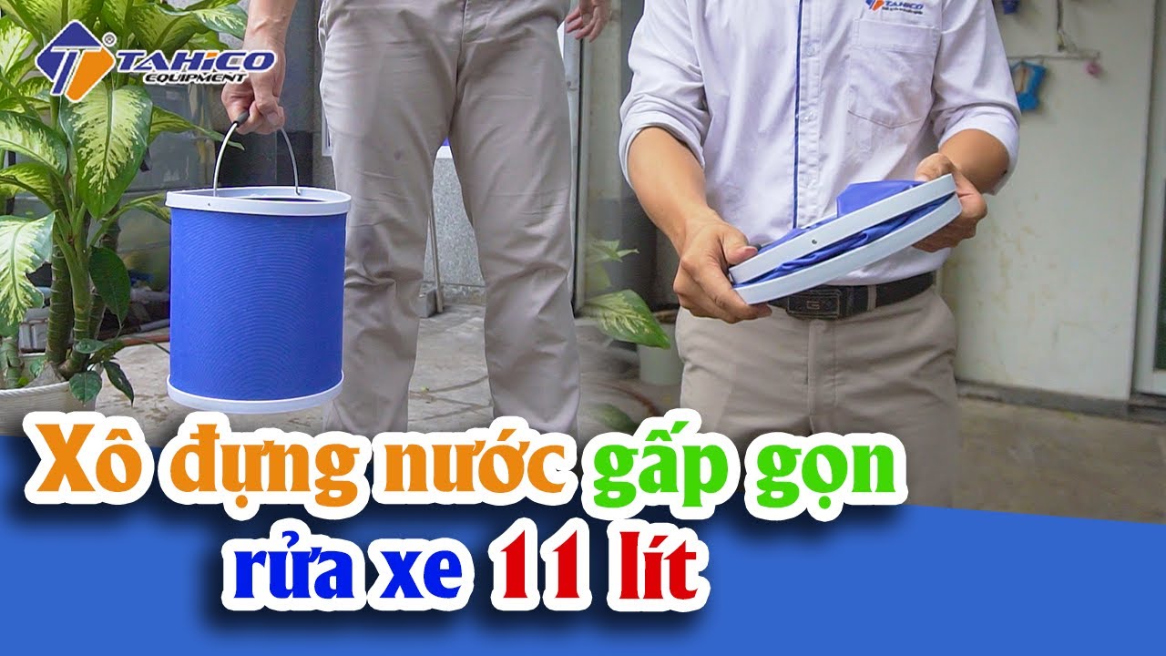 Xô đựng nước gấp gọn rửa xe 11 lít 11
