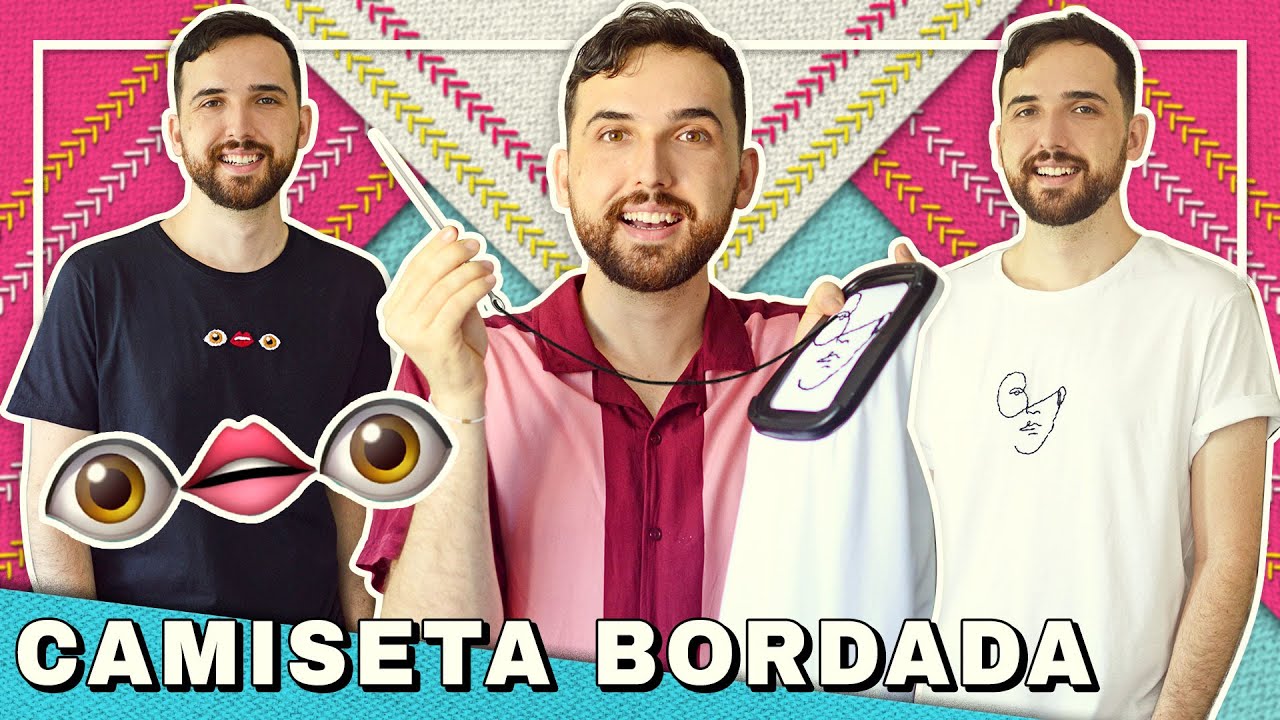 COMO BORDAR CAMISETA | CUSTOMIZACAO DE CAMISETA FÁCIL E BARATA