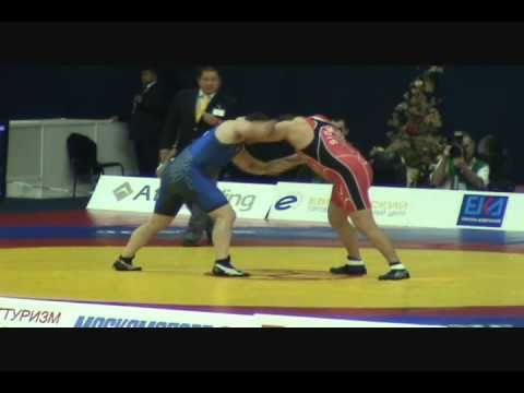 2010 WORLDS: Les Sigman (USA) pin Nicholas Lane (NZL), 120 kg FS
