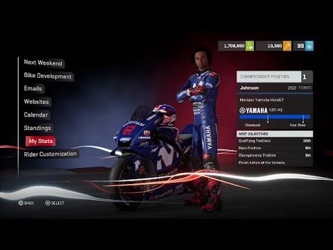 MotoGP18 Career Mode Yamaha Team Red Bull Ring RACE