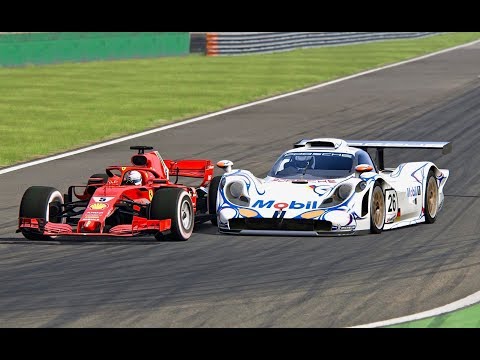 Ferrari F1 2018 vs Porsche 911 GT1 - Monza