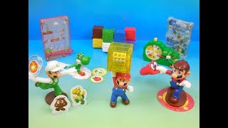 2018 SUPER MARIO SET OF 8 McDONALDS HAPPY MEAL KIDS TOYS VIDEO REVIEW