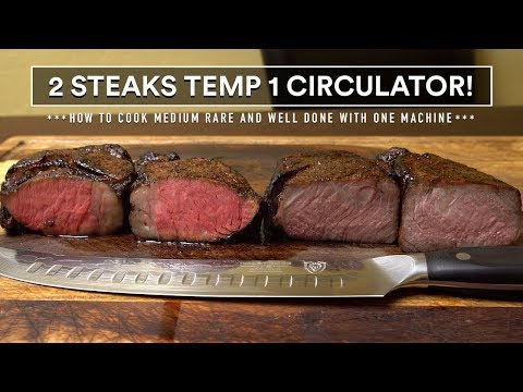 2 STEAKS Temp. 1 ZIRKULATOR - Durchgegart und Medium Rare in 1 Sous Vide-Gerät