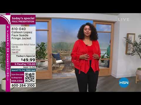 Colleen Lopez Faux Suede Fringe Jacket