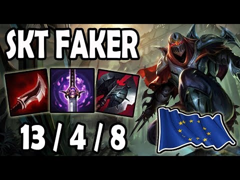SKT Faker ZED vs EKKO [ MID ] Lol Challenger EUW