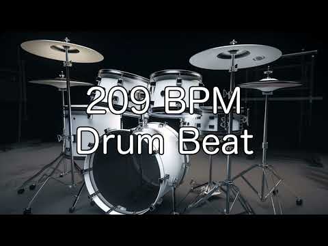 209 BPM Rock Drum Beat for Musical Practise