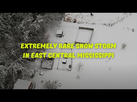 EXTREMELY Rare Snow Storm In East Central Mississippi