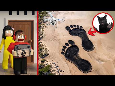 Yuta Mio Panik Drone Merekam KUCING HITAM TEPUK TANGAN RAKSASA Mengerikan | ROBLOX