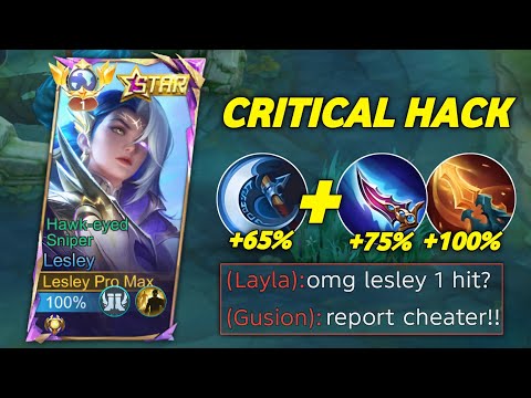 GLOBAL LESLEY FULL CRITICAL BUILD IS SO BROKEN!! (CRIT HACK) | LESLEY BUILD TOP GLOBAL 2025