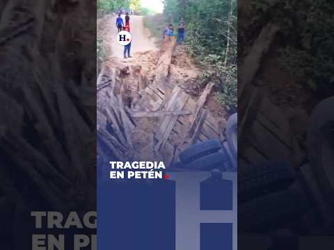 Dos fallecidos, entre ellos una niña de 3 años, tras el colapso de un puente de madera en Petén