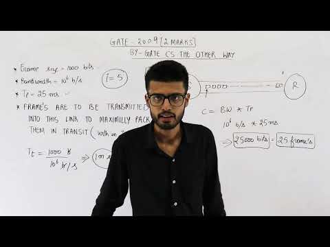 Gate 2009 pyq CN | Frames of 1000 bits are sent over a 10^6 bps duplex link between two hosts.