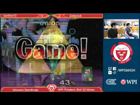 WPI PTS 32 - bonfire10 (Sheik) vs ZettaVolt (Fox) - Melee - Winners Semifinals