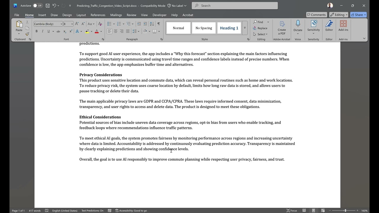 Responsible AI: Predicting Traffic Congestion App