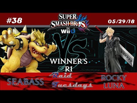 RAID Tuesdays #38 - SSB4 - SeaBass (Bowser) vs RockyLuna (Cloud) - Winner's Round 1