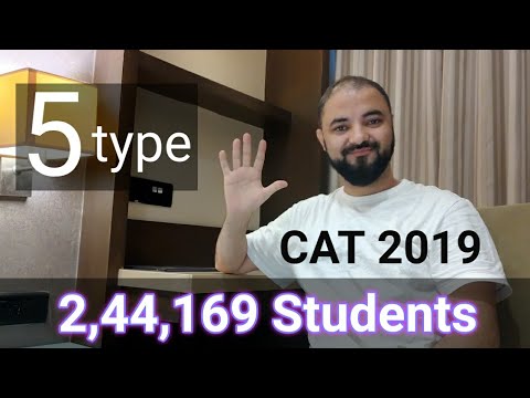 CAT applicants 2.44 Lakh. 5 type of students who applied.