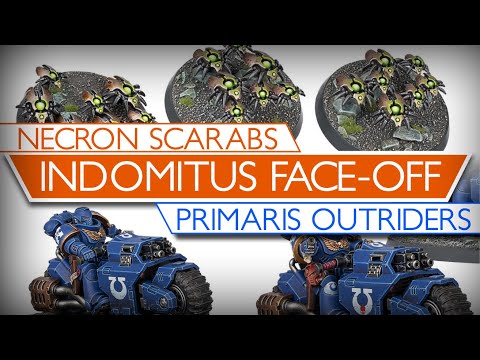 Indomitus Face-off - Necron Scarabs vs Primaris Outrider Squad