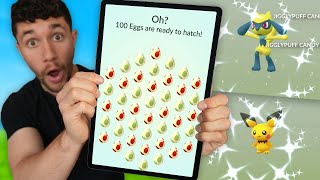 I Hatch 100 Eggs to find the RAREST Pokémon