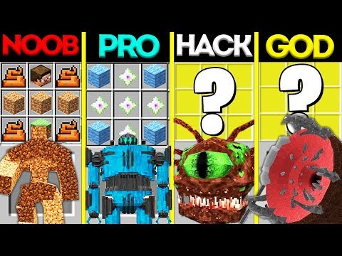 Minecraft Battle: NOOB vs PRO vs HACKER vs GOD: BOSS MUTANT CRAFTING CHALLENGE / Animation